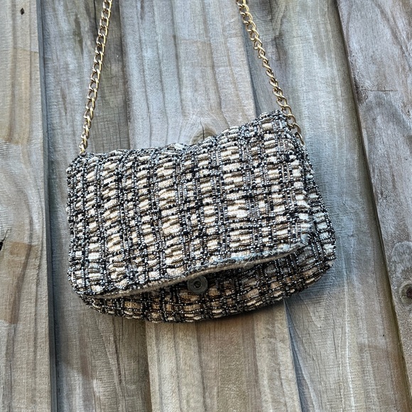 Zara Tweed Chain Shoulder Bag - Picture 4 of 7